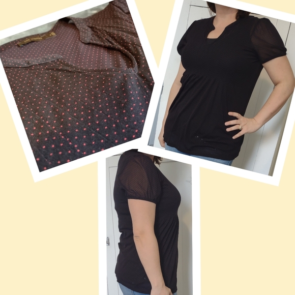 Sheer polka dot top by The Limited - Picture 1 of 7